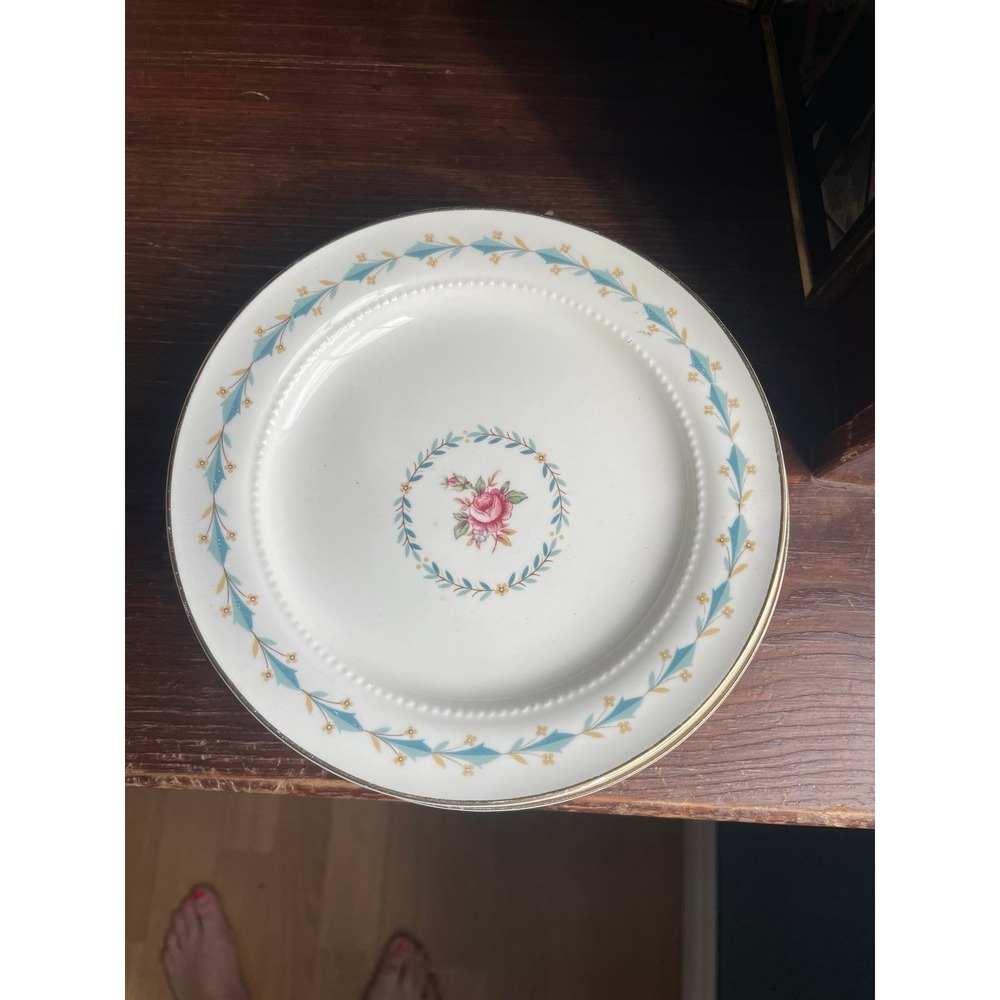 VintagenHarmony House Mount Vernon Hall China Bread Butter Plates Set 8  Floral